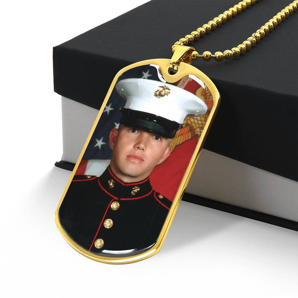 Custom Photo Engraved Dog Tag Necklace – Personalized Pendant
